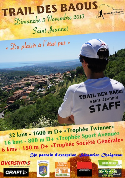 Affiche trail des Baous 2013