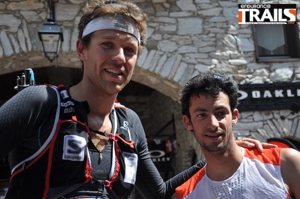 François D'Haene et Kilian Jornet au départ du Grand Raid de la réunion 2013