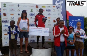 Trail de Rodrigues - podium dames 2015