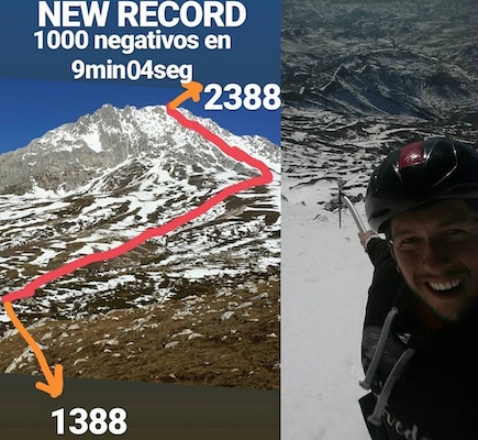 Manuel Merillas - record du monde de descente sur 1000 m en 9'04