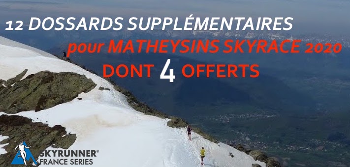 12 dossards pour les Matheysins 2020 dont 4 offerts - Outdoor Edtions